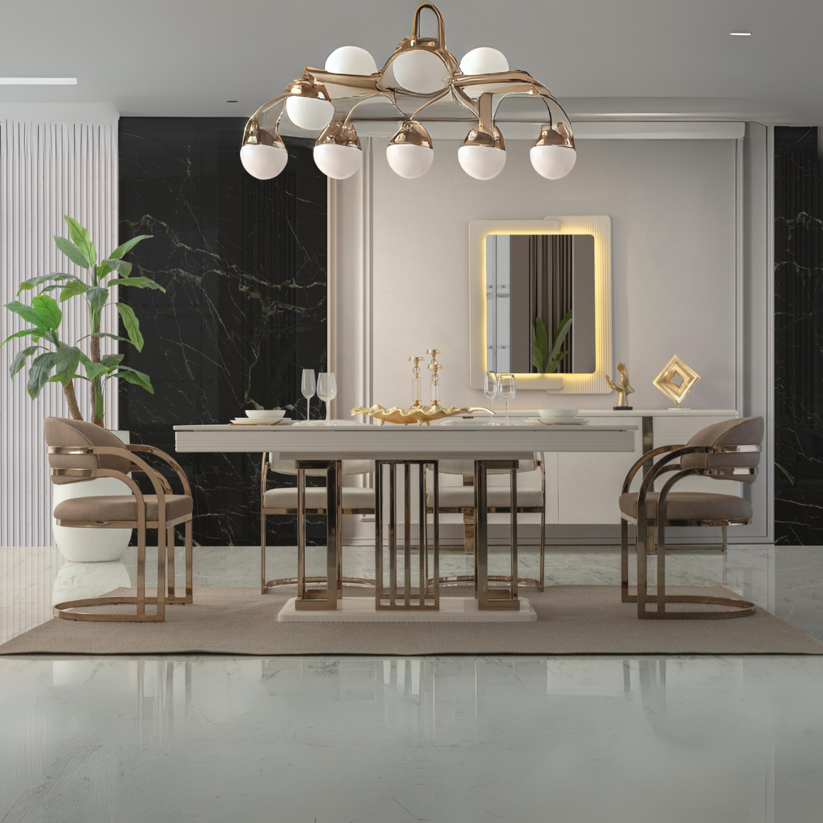 Set Masa extensibila  De Lux Oslo Ay