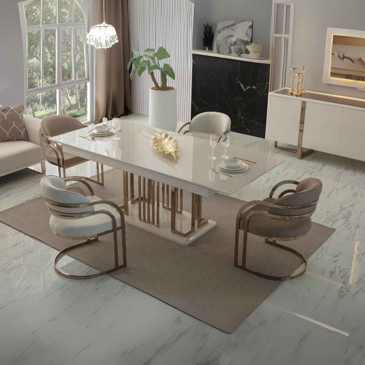 Set Masa extensibila  De Lux Oslo Ay