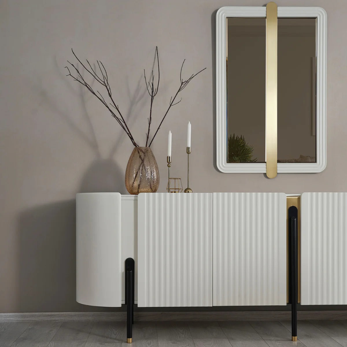 Comoda De Dining Cu Oglinda De Lux, PIETRA