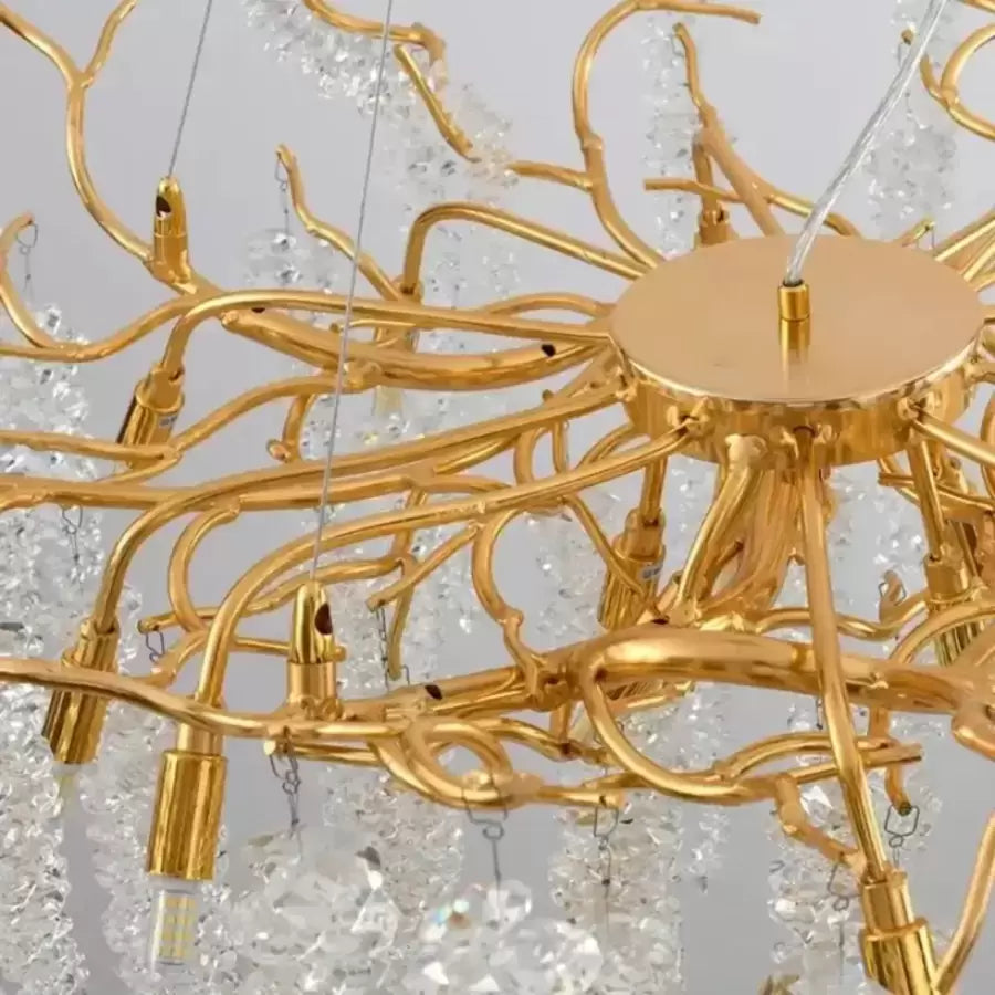 Candelabru Cristal July  Auriu