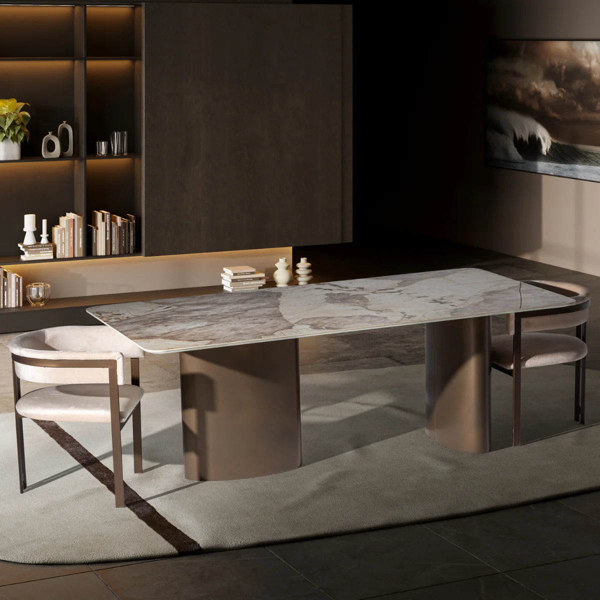 Masa de Dining de Lux, Iron I