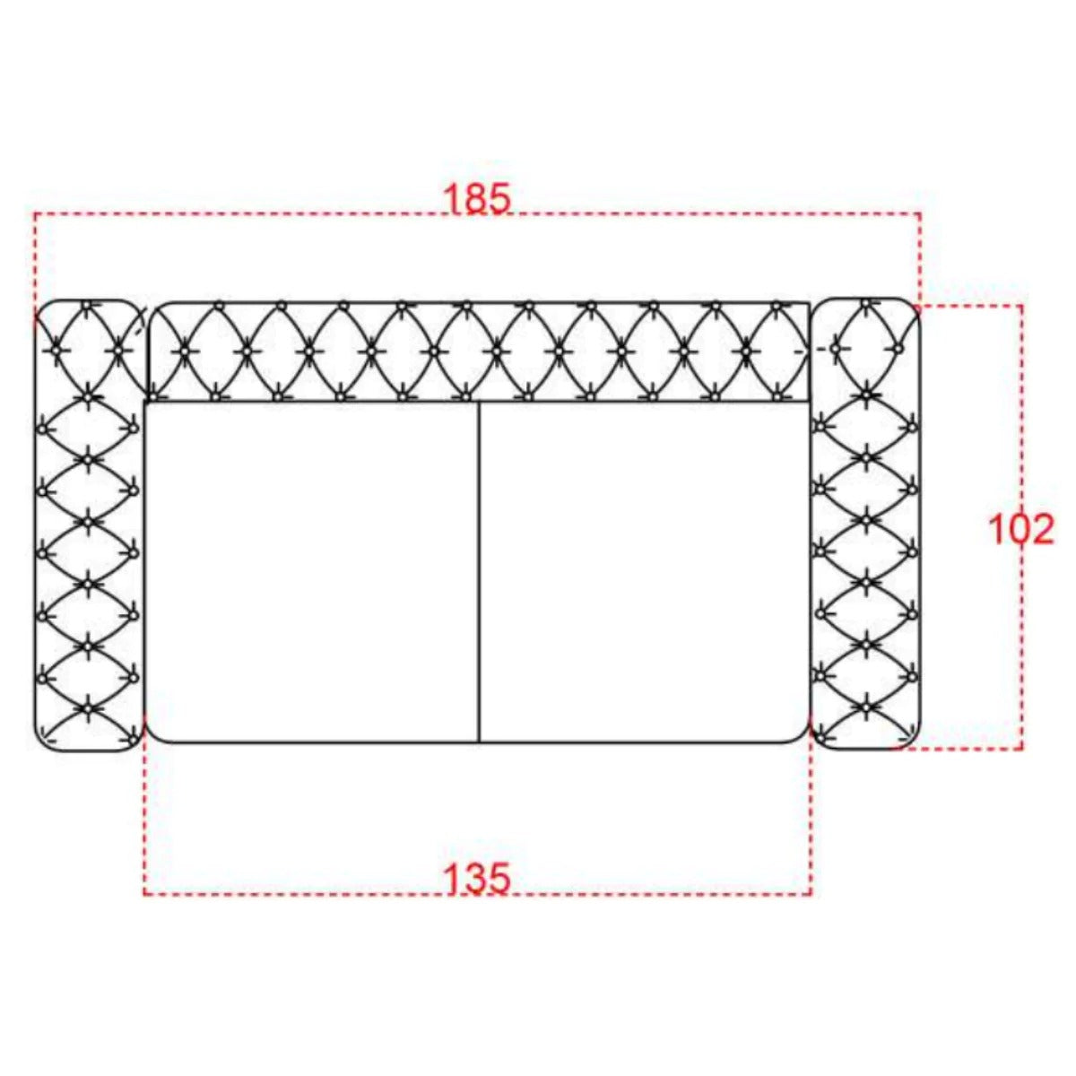 Canapea Modernă Chester Cu 3 Locuri, Elio