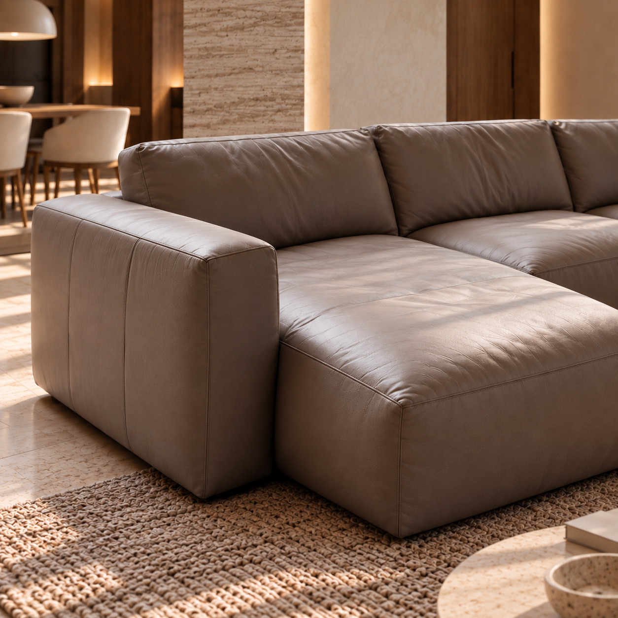 Colțar Modular Frida – Configurabil, Piele Ecologică sau Piele Naturală
