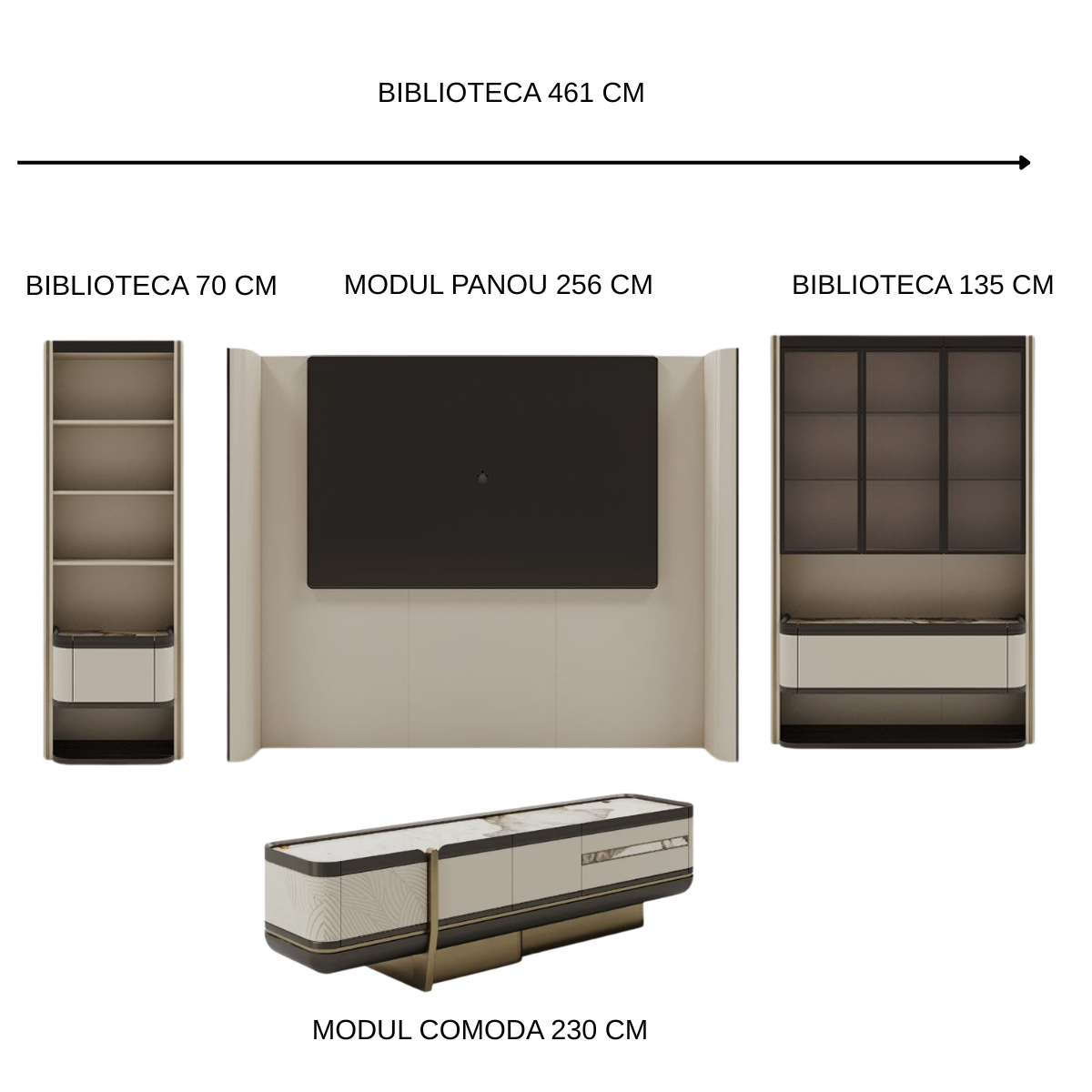 Comoda Tv Modulara de lux, Kano M