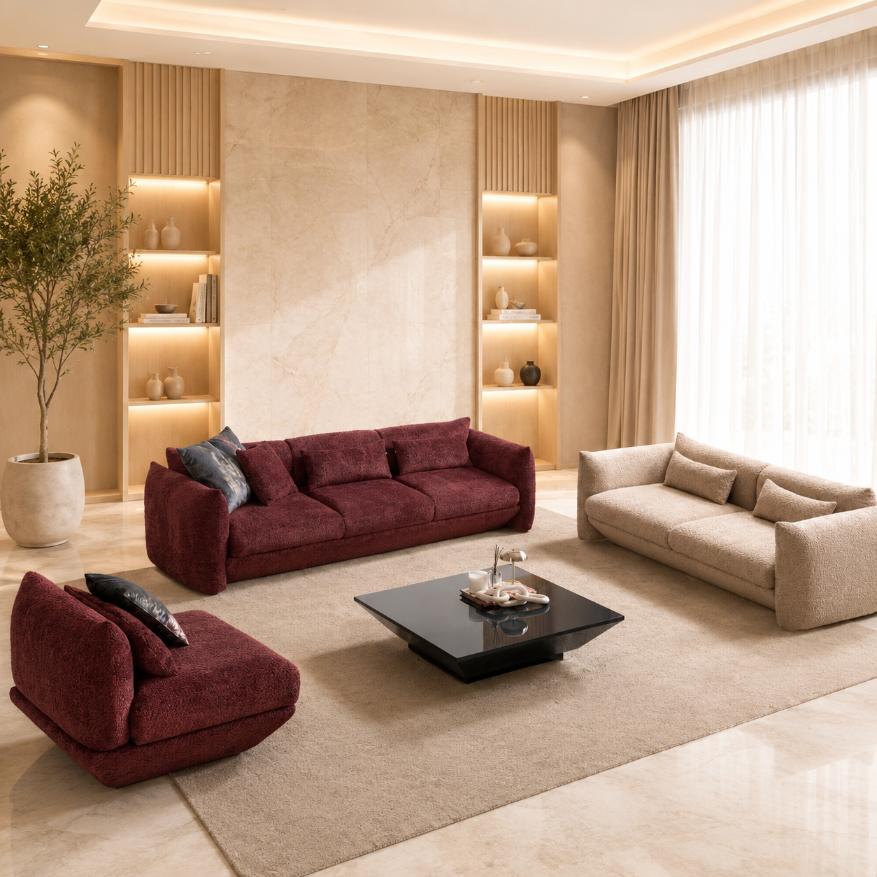 Set Canapele și Fotolii Rubelia – Mobilier Modern pentru Living Elegant