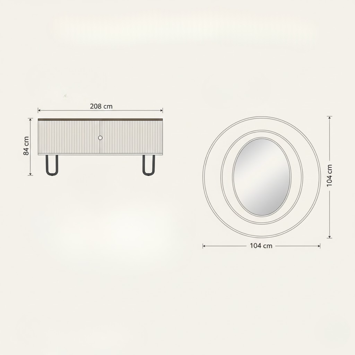 Comoda de Dining de lux, Mocha