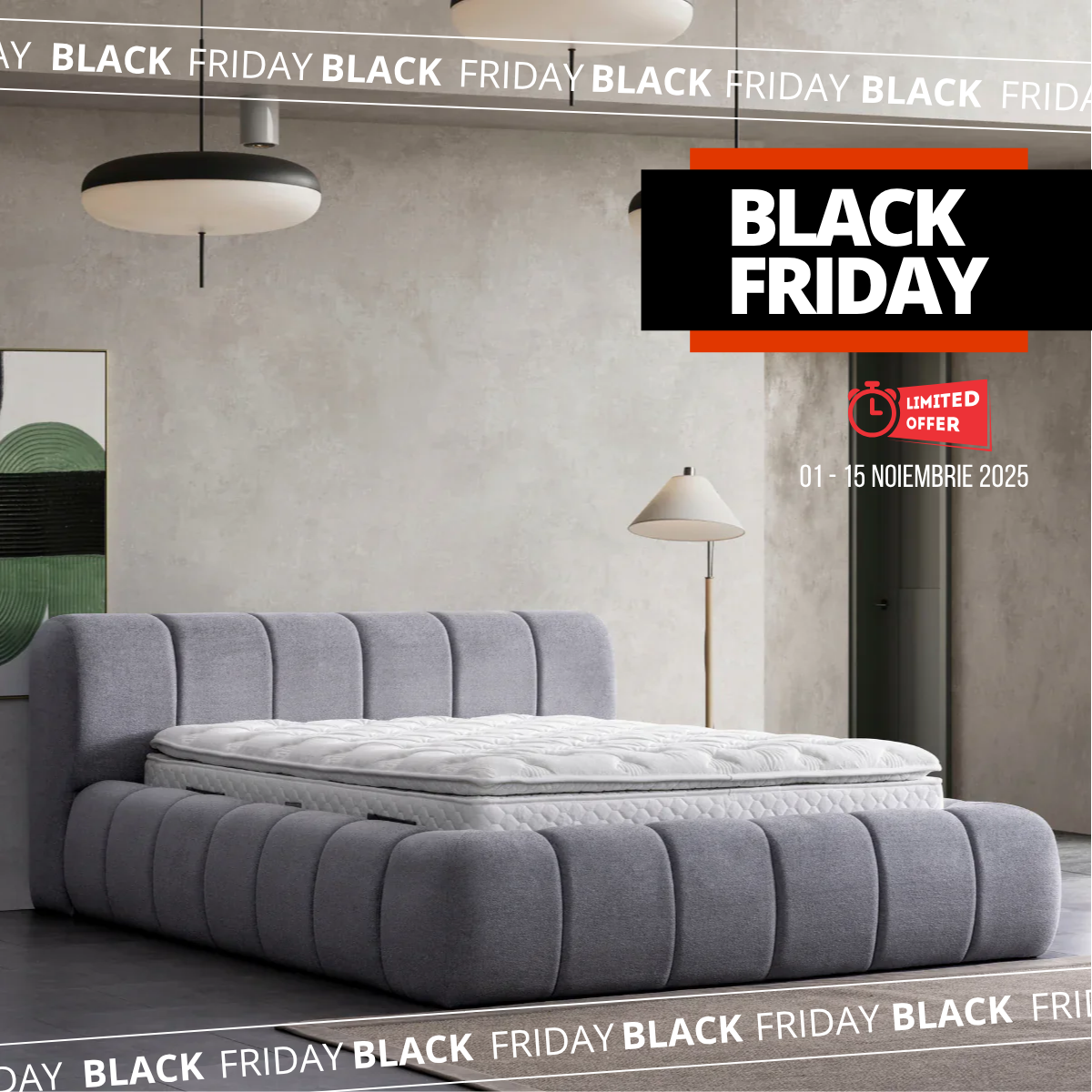 Pat Tapițat De Lux Cu Ladă, Bubble A