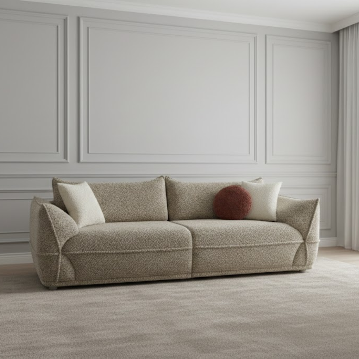 Canapea de 3 locuri Buclé Bosna – design modern, confort premium pentru living