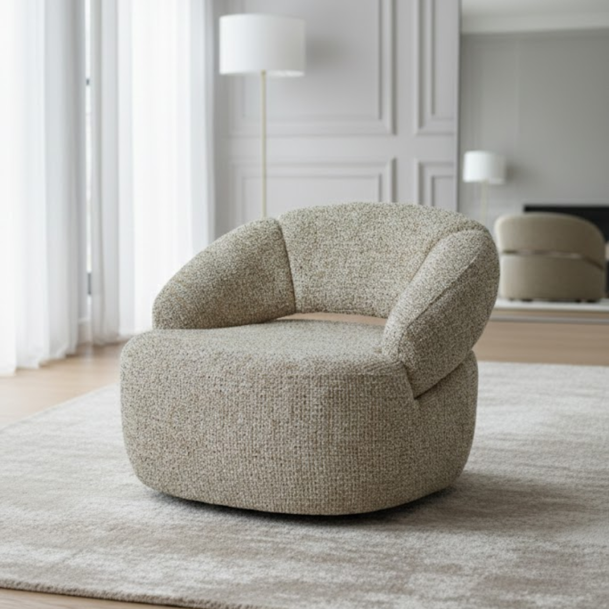 Set Canapele și Fotolii Bouclé Lusso – design modern și confort premium