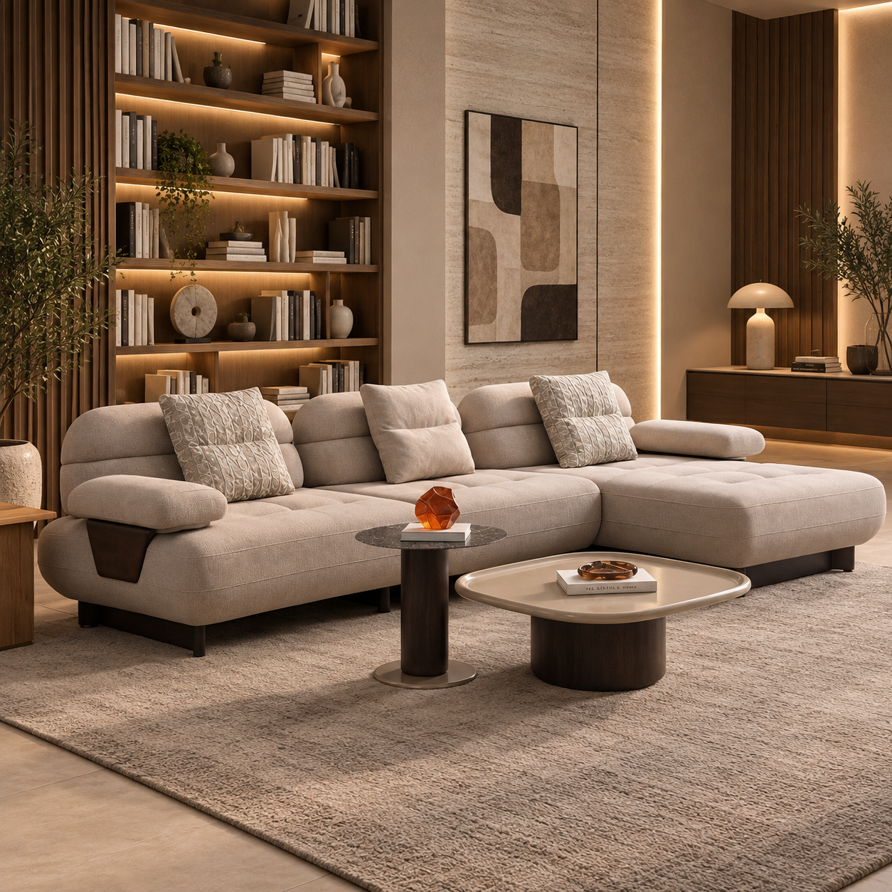 Colțar Modular Boffi – Design Modern, Configurabil în Diverse Stofe și Culori