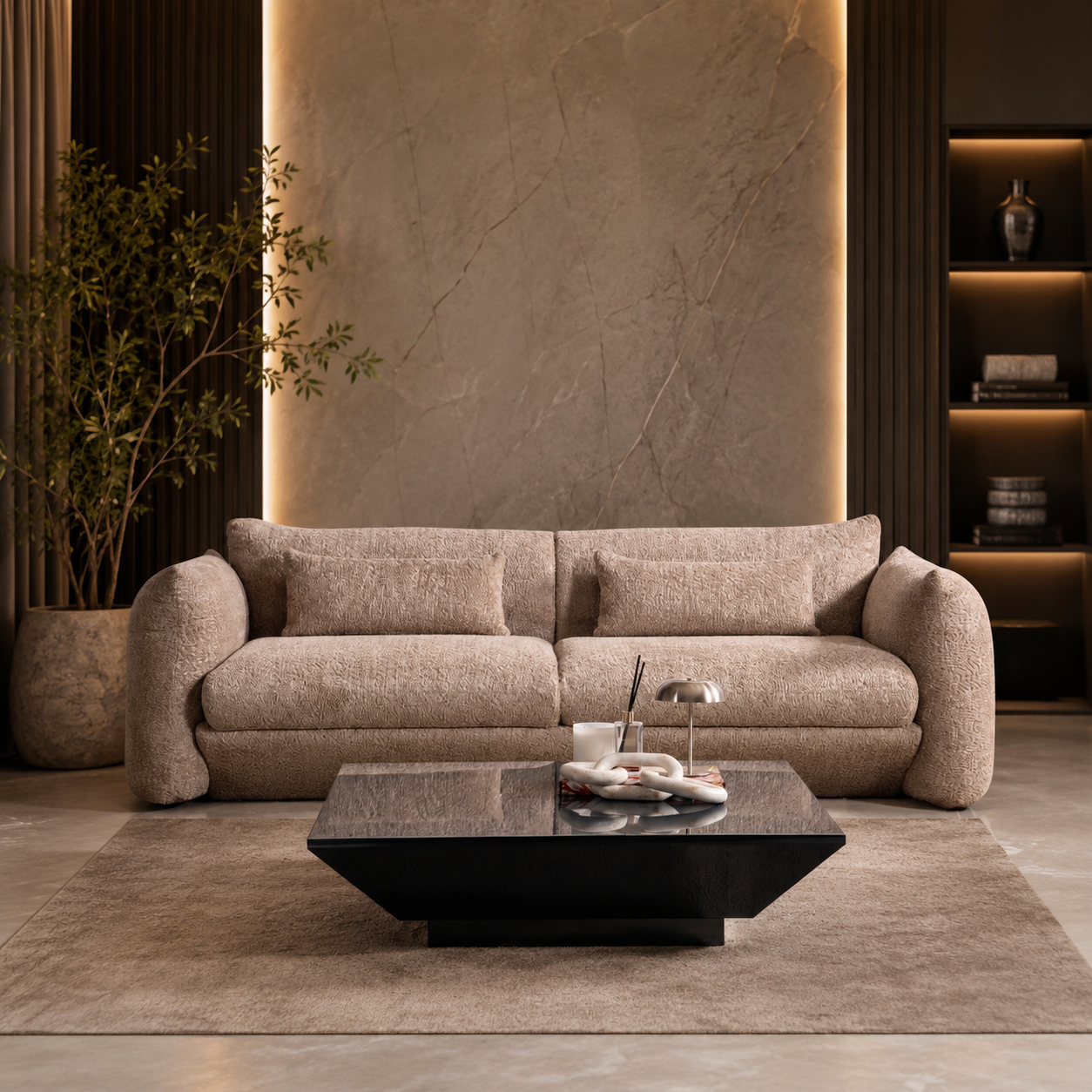 Canapea Rubelia – Design Modern, Forme Organice și Confort Premium