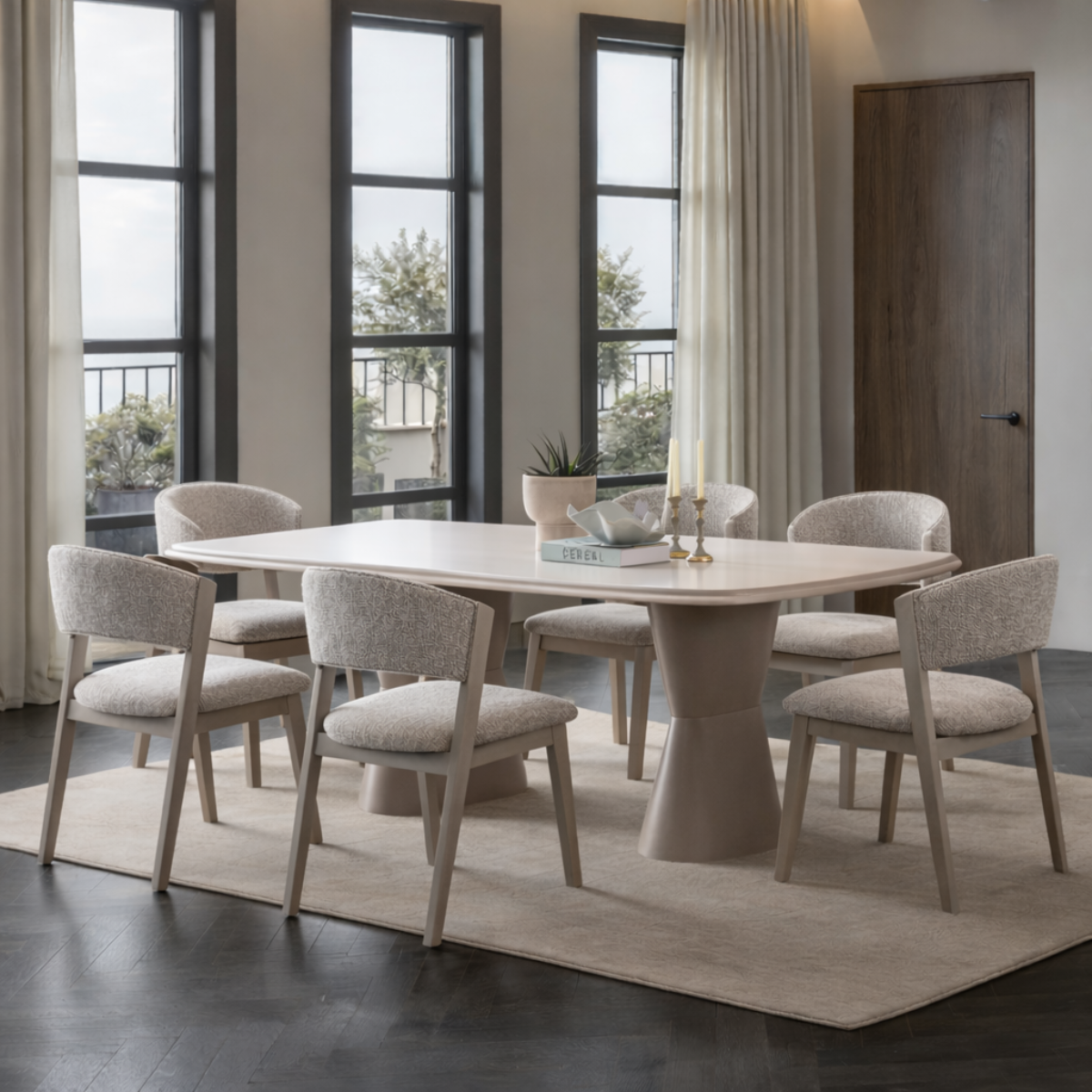Set Masa De Dining cu 6 scaune Moderna, Lorin
