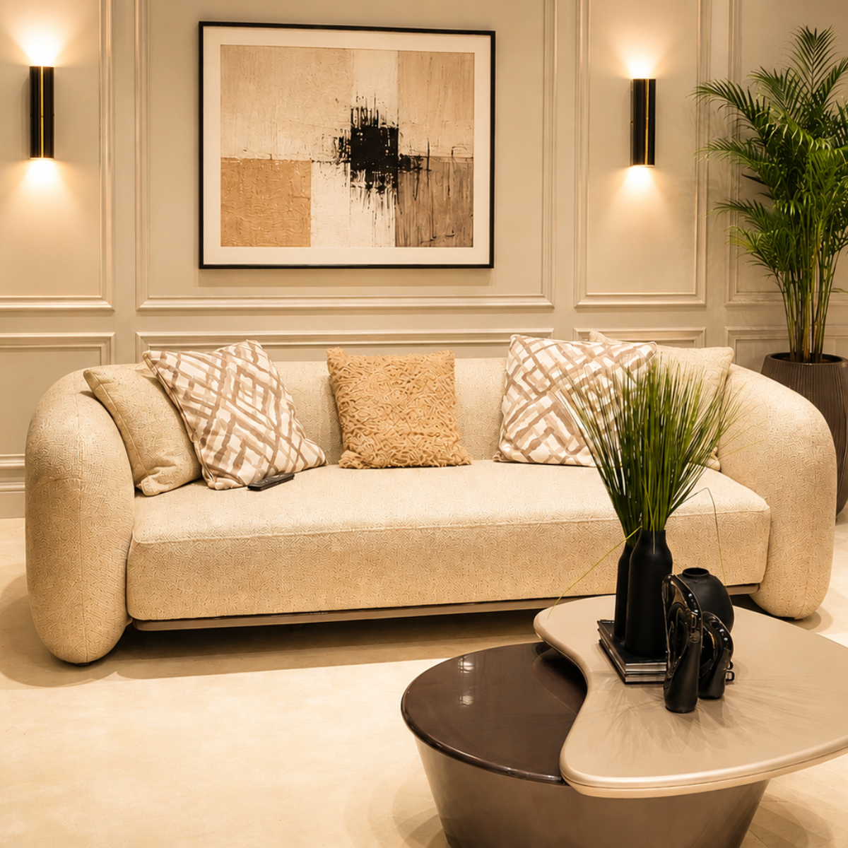 Canapea QUEEN – Design Organic, Confort Premium și Eleganță Contemporană
