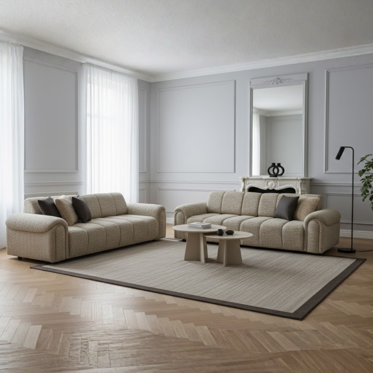 Set Canapele și Fotolii Bouclé Lusso – design modern și confort premium