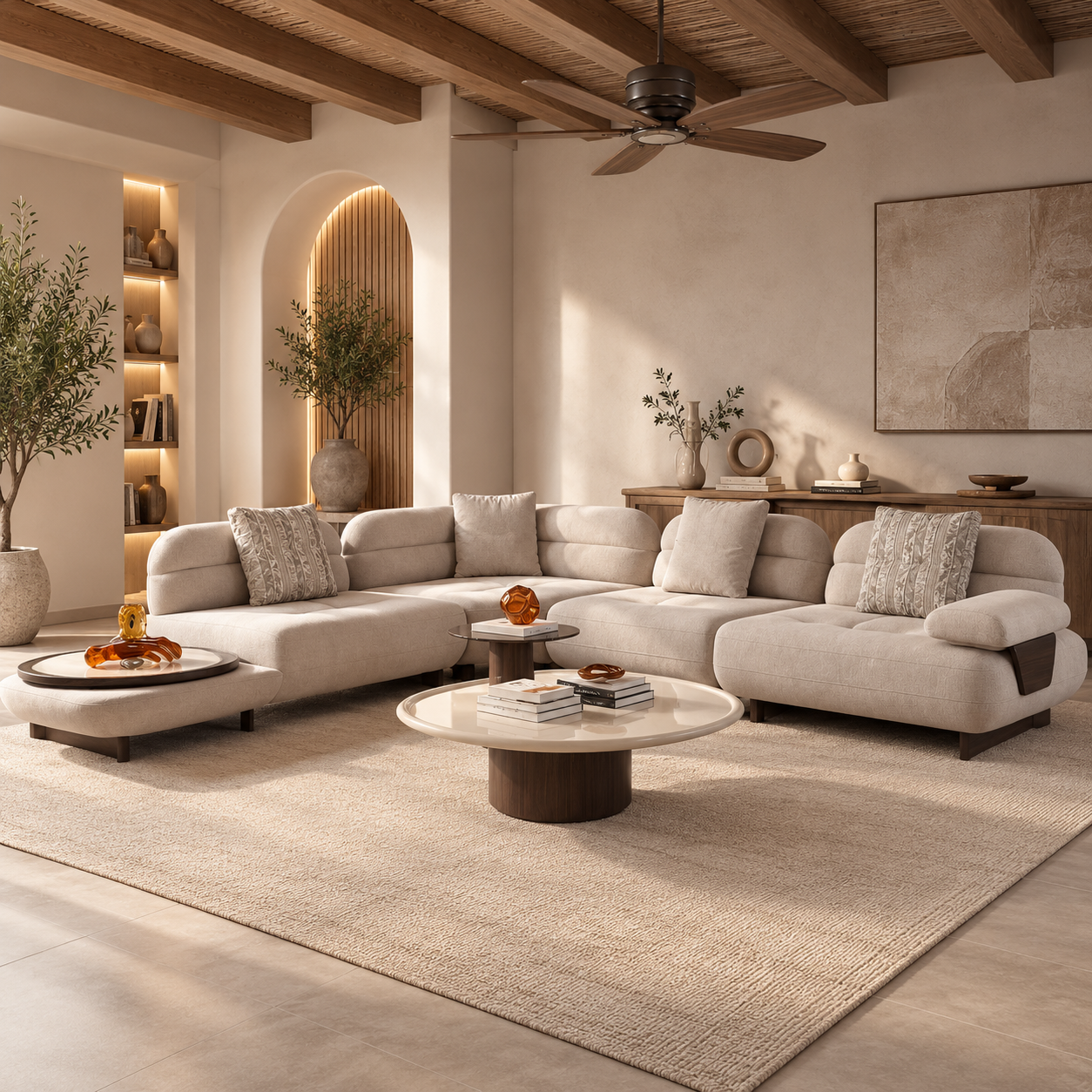 Colțar Modular Boffi – Design Modern, Configurabil în Diverse Stofe și Culori