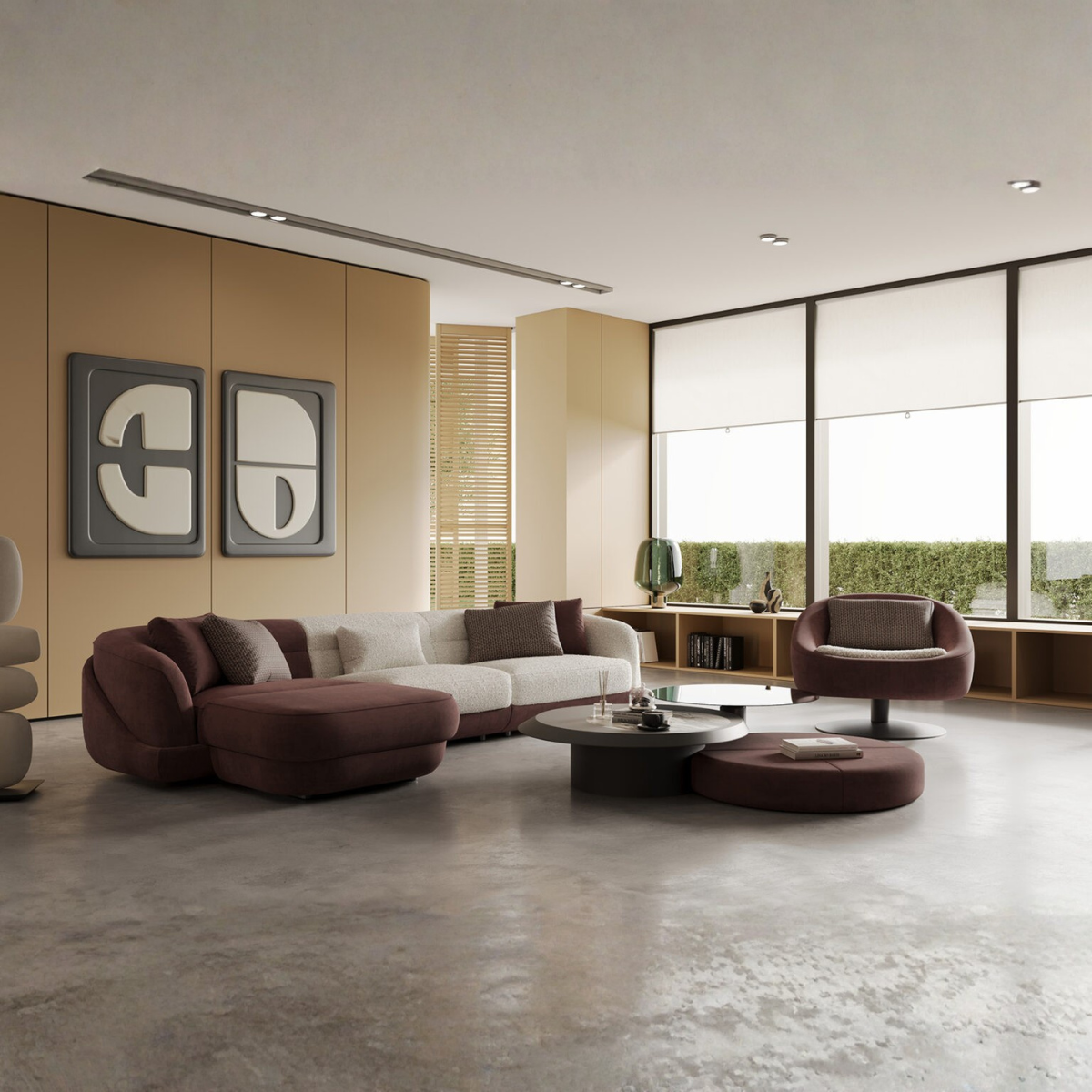 Colțar Conte & Fotoliu Rotativ – Eleganță modernă și confort premium