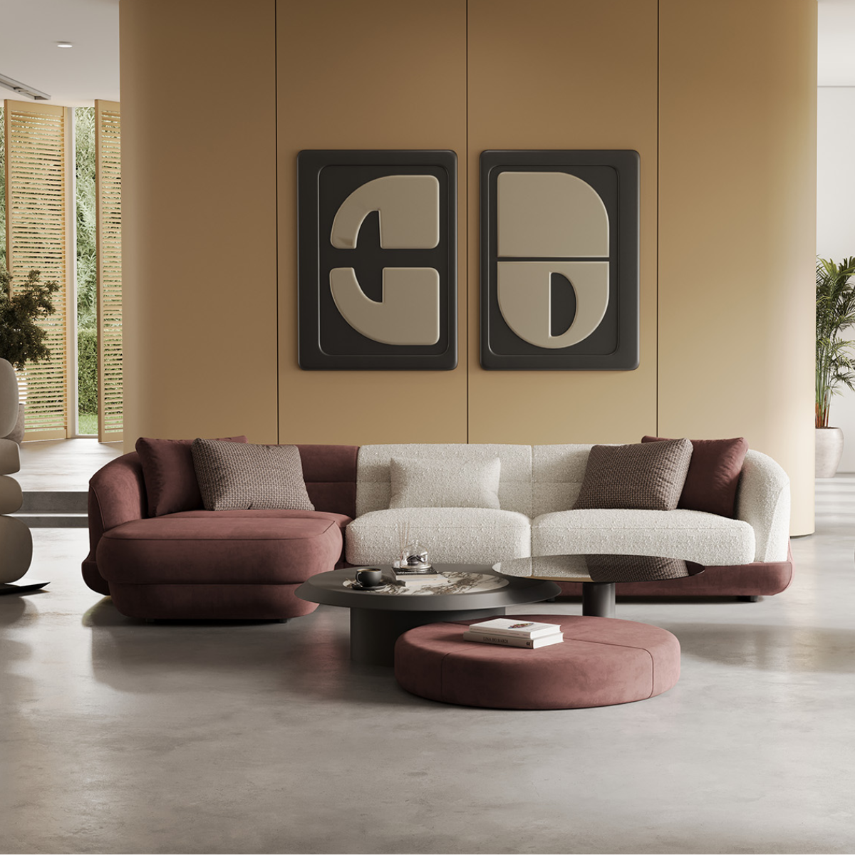 Colțar Conte & Fotoliu Rotativ – Eleganță modernă și confort premium