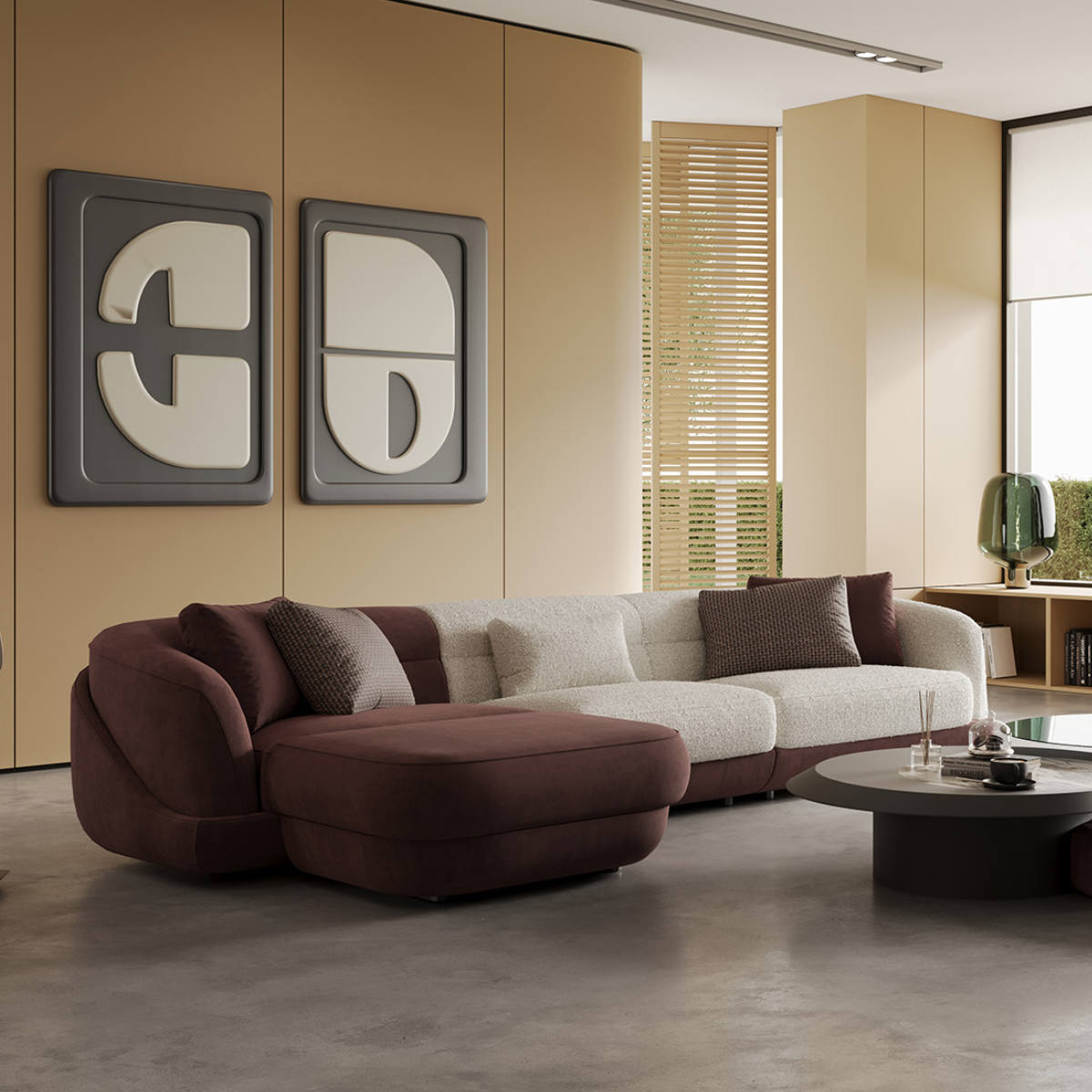 Colțar Conte & Fotoliu Rotativ – Eleganță modernă și confort premium