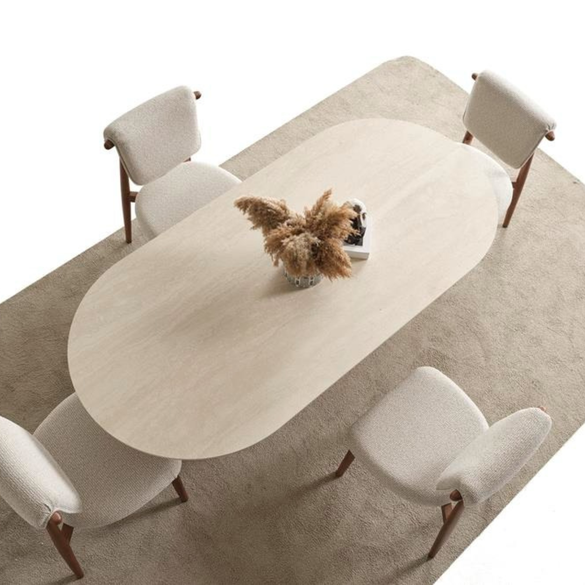 Masa de Dining cu blat din marmura, Crown