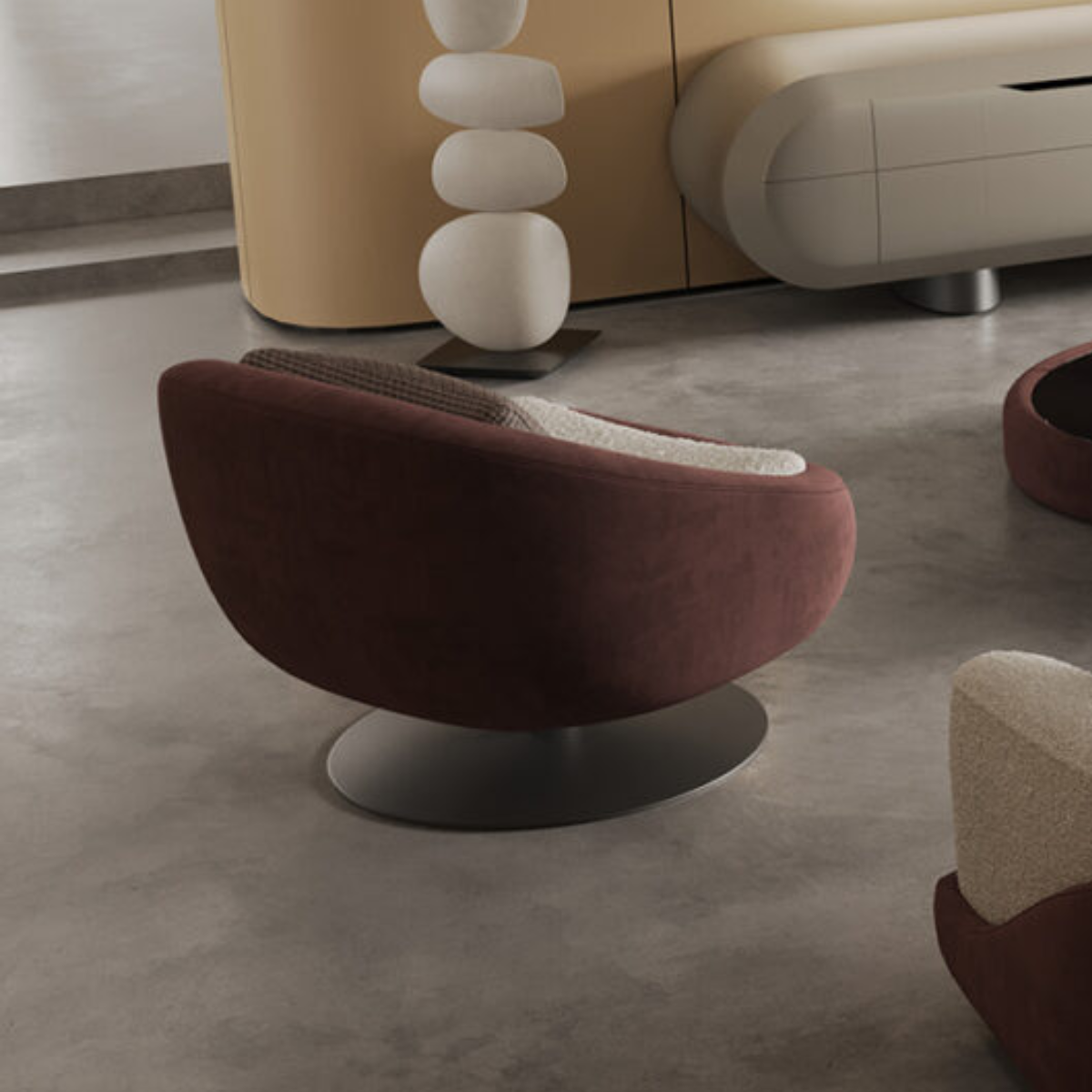 Colțar Conte & Fotoliu Rotativ – Eleganță modernă și confort premium