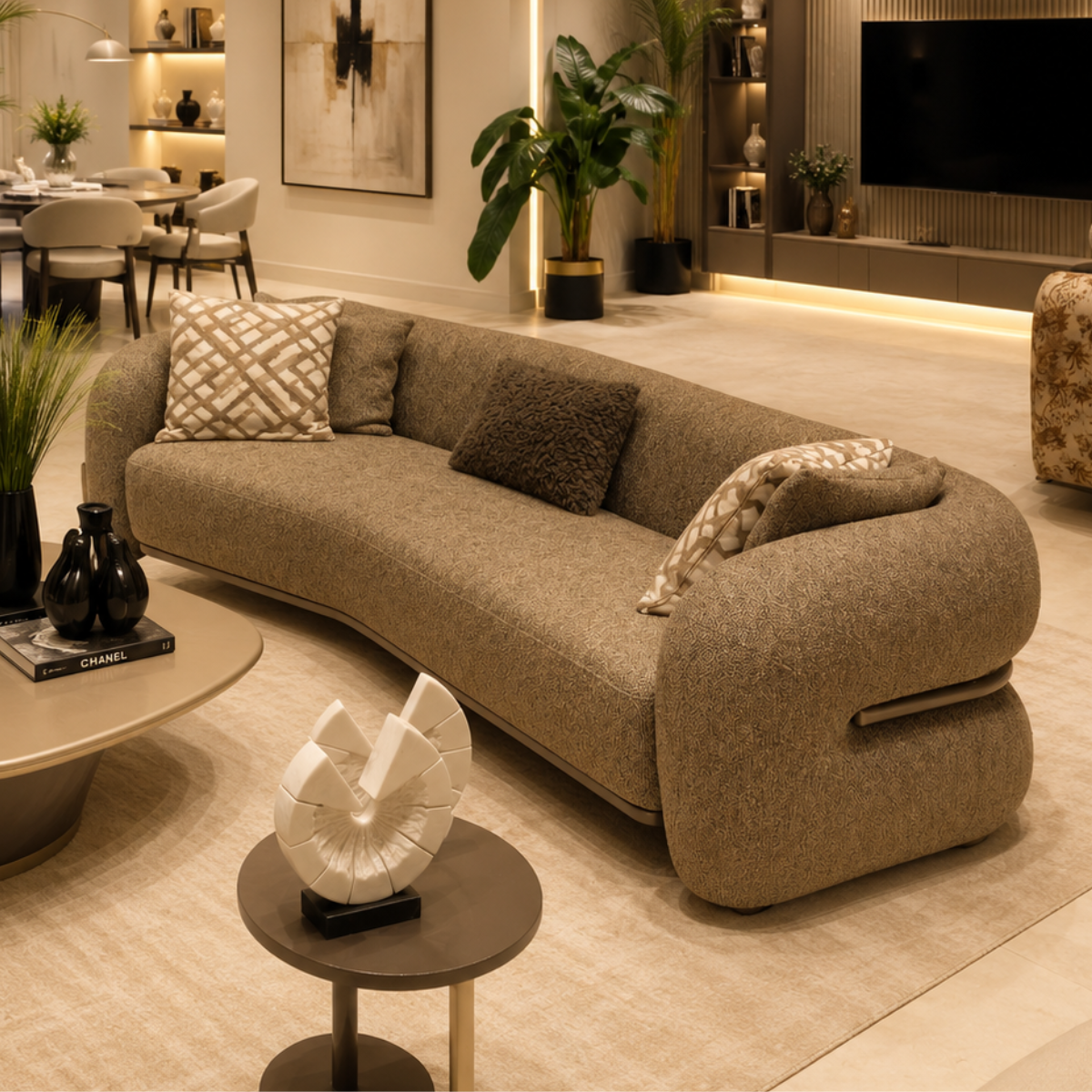 Canapea QUEEN – Design Organic, Confort Premium și Eleganță Contemporană