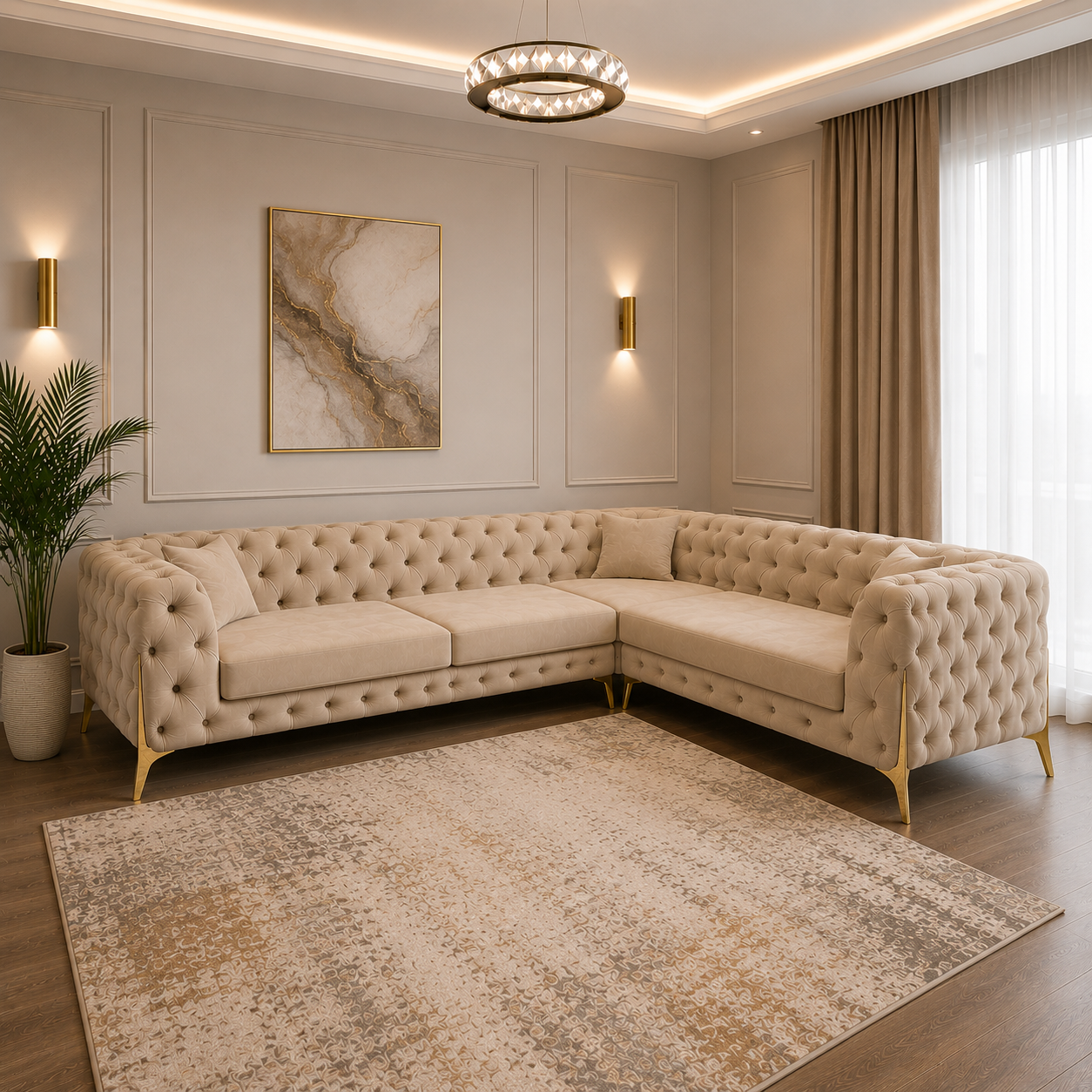 Colțar Dolce Vita Chester – Catifea Premium