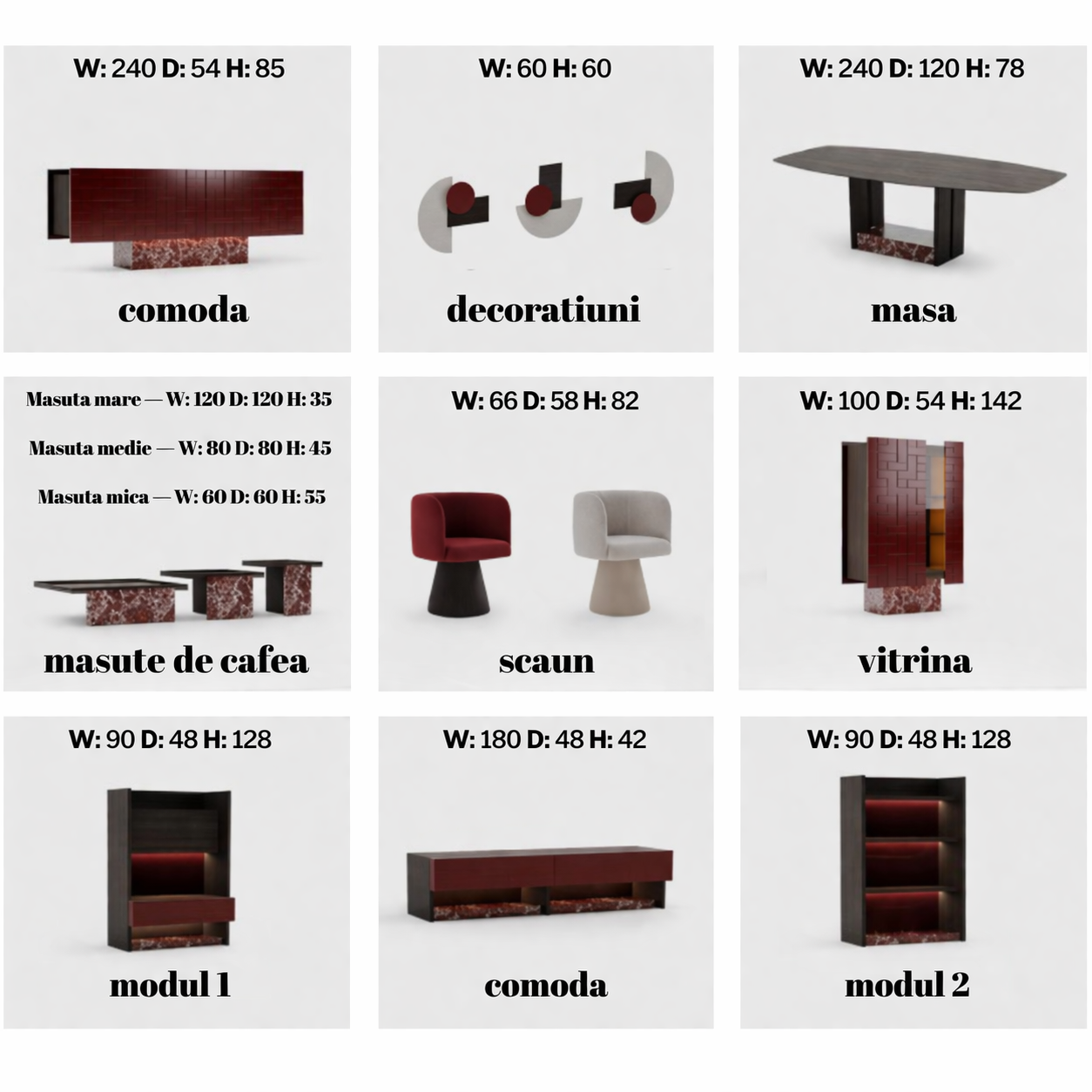 Colectia de Living si Dining de lux, Nazu