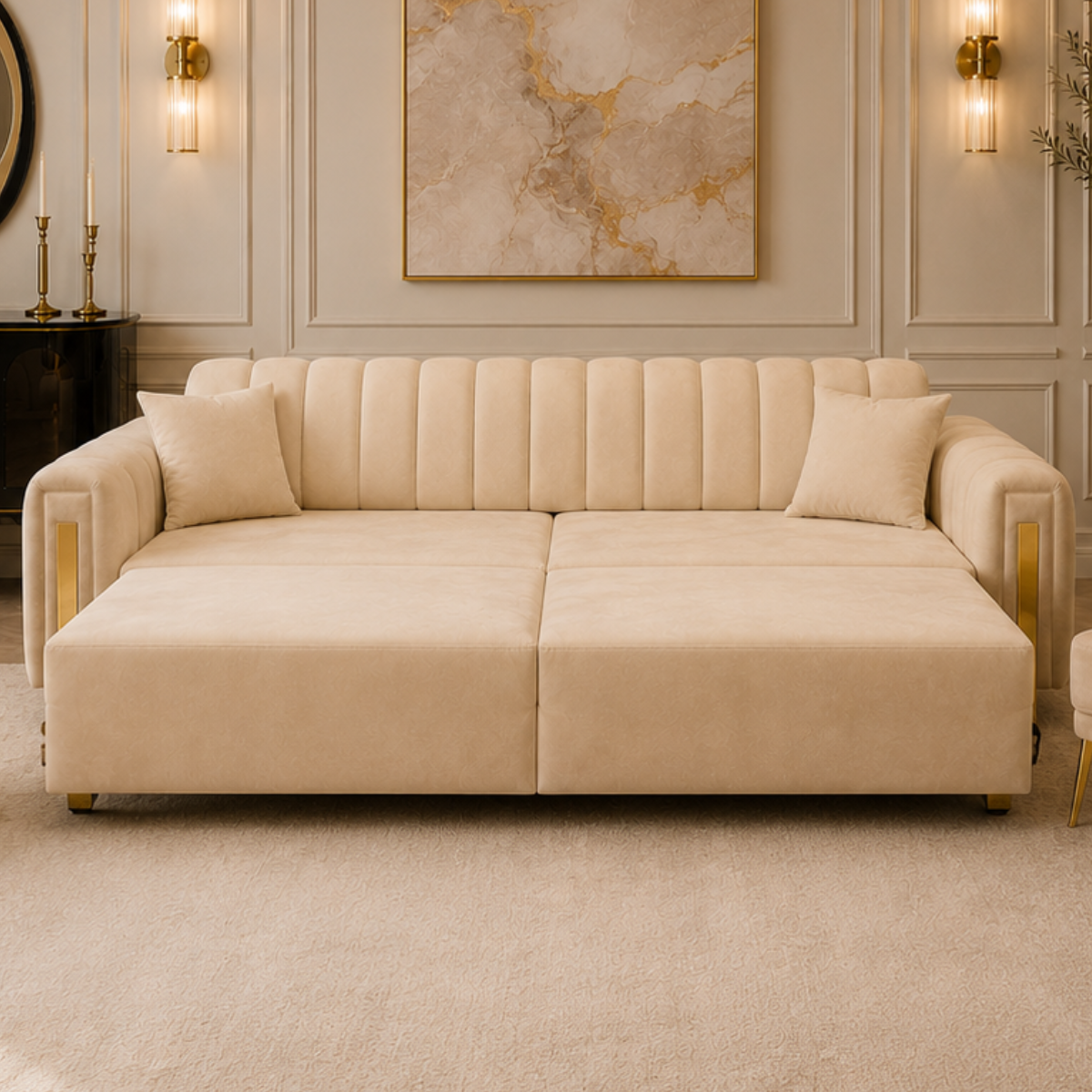 Canapea extensibila cu recliner, Asel
