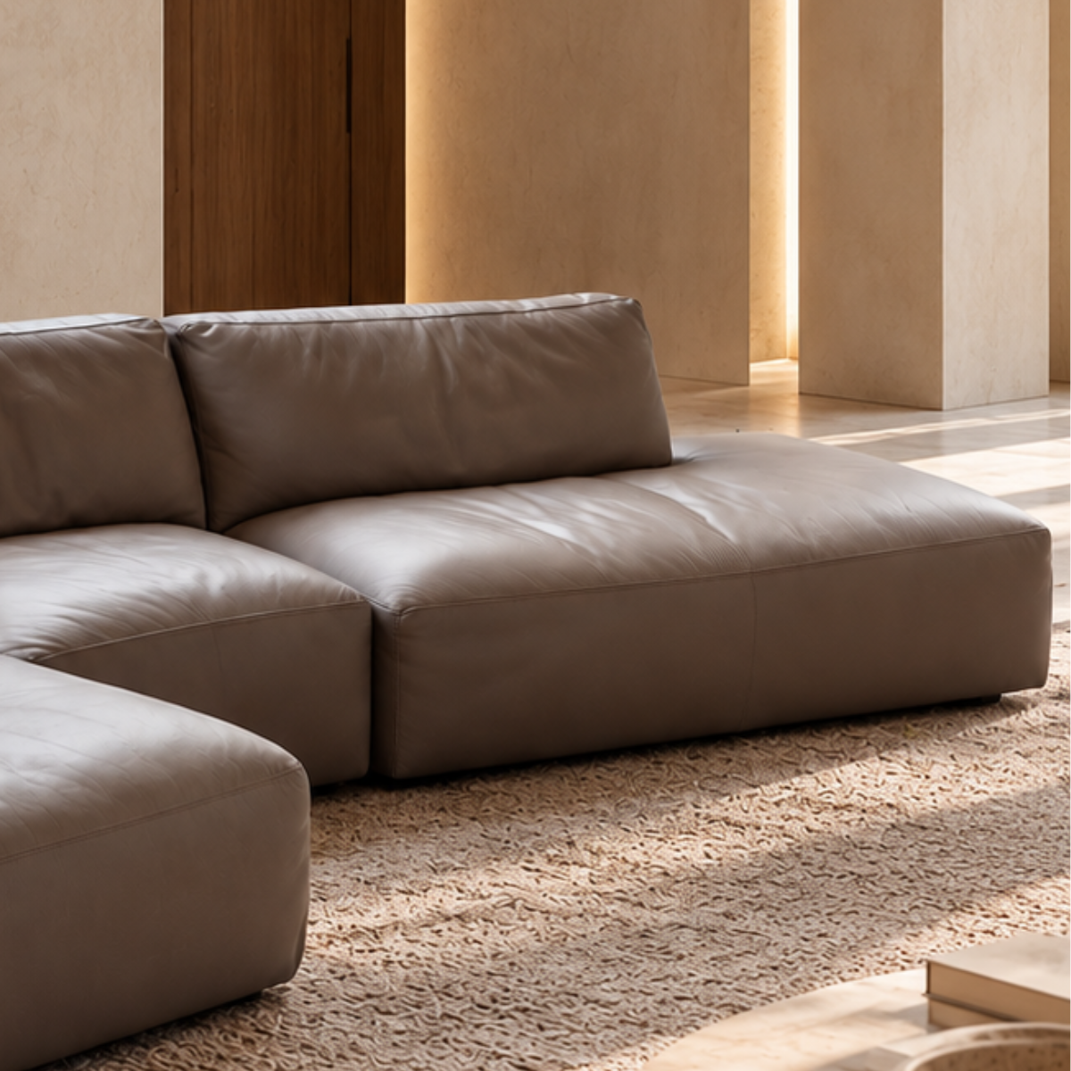 Colțar Modular Frida – Configurabil, Piele Ecologică sau Piele Naturală