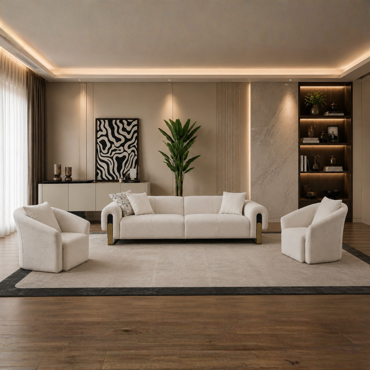 Set ERSTE – Canapea și Fotolii Premium pentru Living Elegant și Modern
