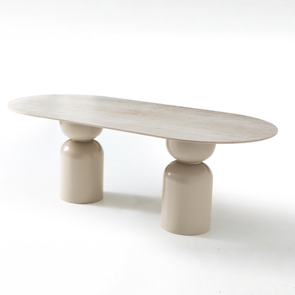 Masă Dining Lisbon – Blat Ceramic Personalizabil, Design Sculptural