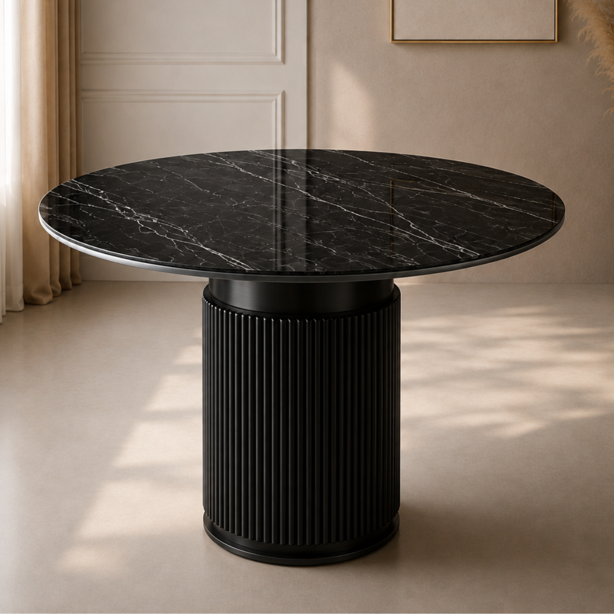 Masa De Dining Rotunda, Kara Ceramic
