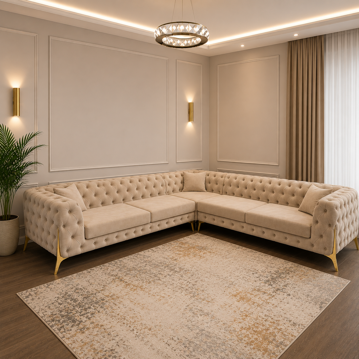Colțar Dolce Vita Chester – Catifea Premium