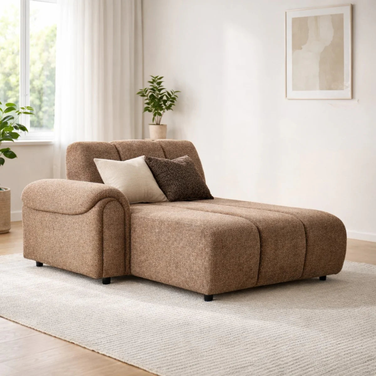 Colțar modular bouclé Lusso – design elegant și configurare flexibilă
