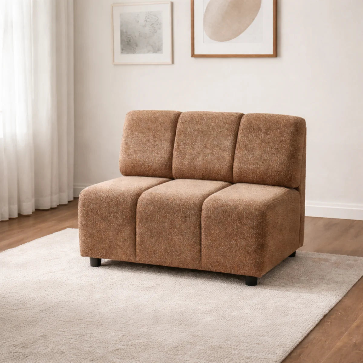 Colțar modular bouclé Lusso – design elegant și configurare flexibilă