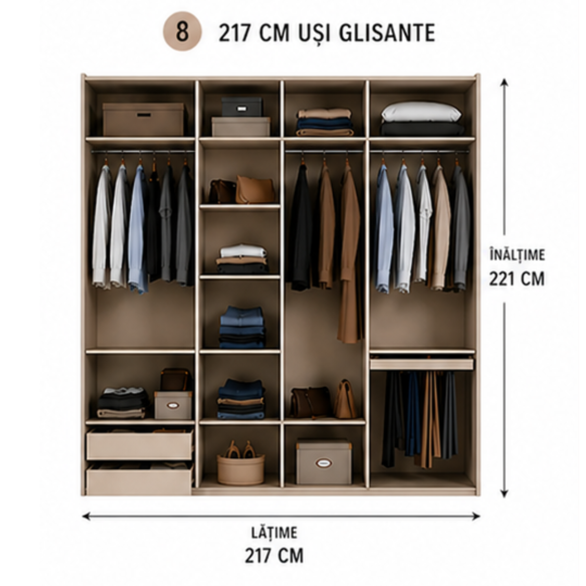 Dulap modular modern Teba