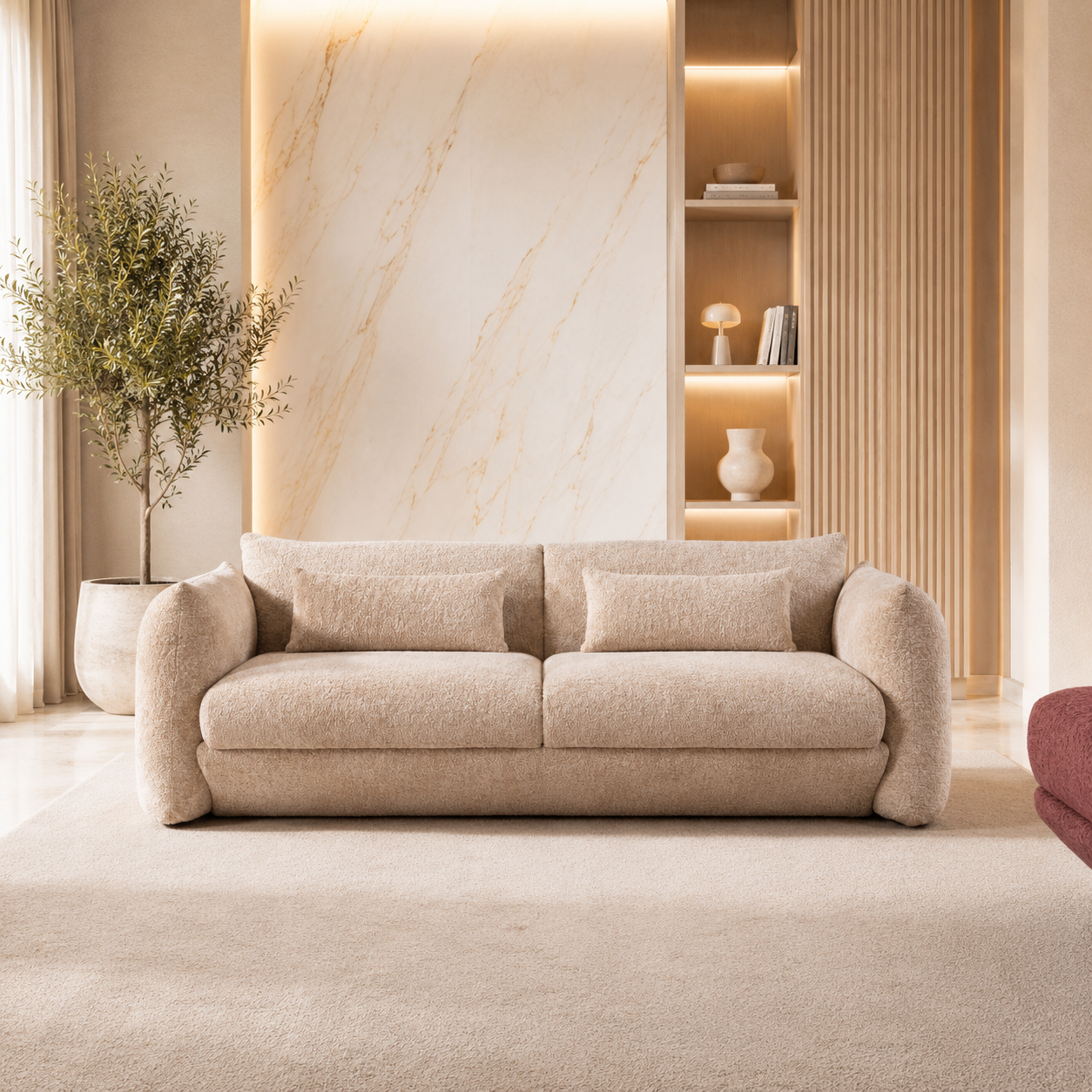 Canapea Rubelia – Design Modern, Forme Organice și Confort Premium
