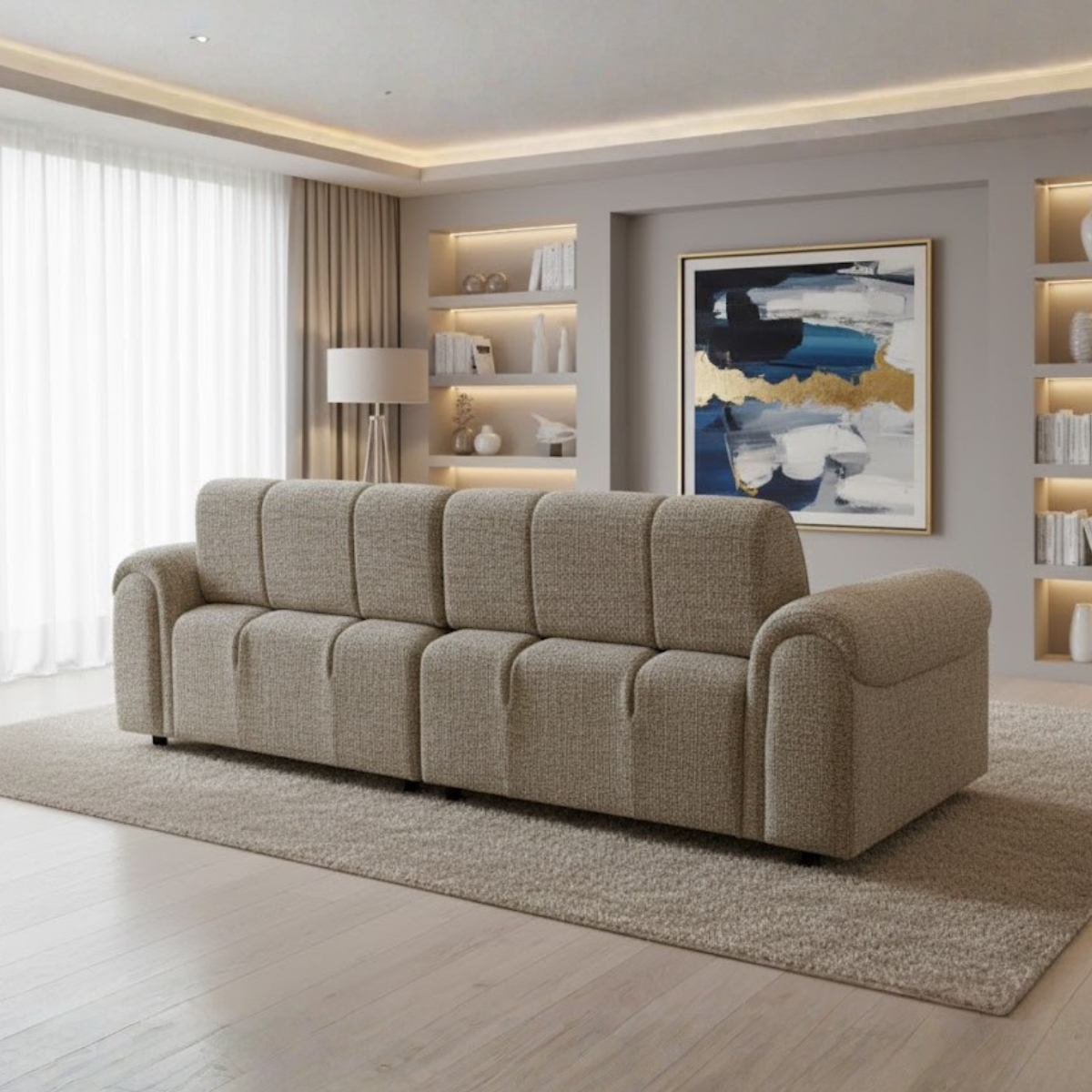 Set Canapele și Fotolii Bouclé Lusso – design modern și confort premium