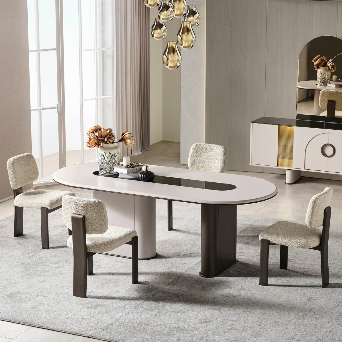 Set Masa de Dining cu 6 scaune , Bubble