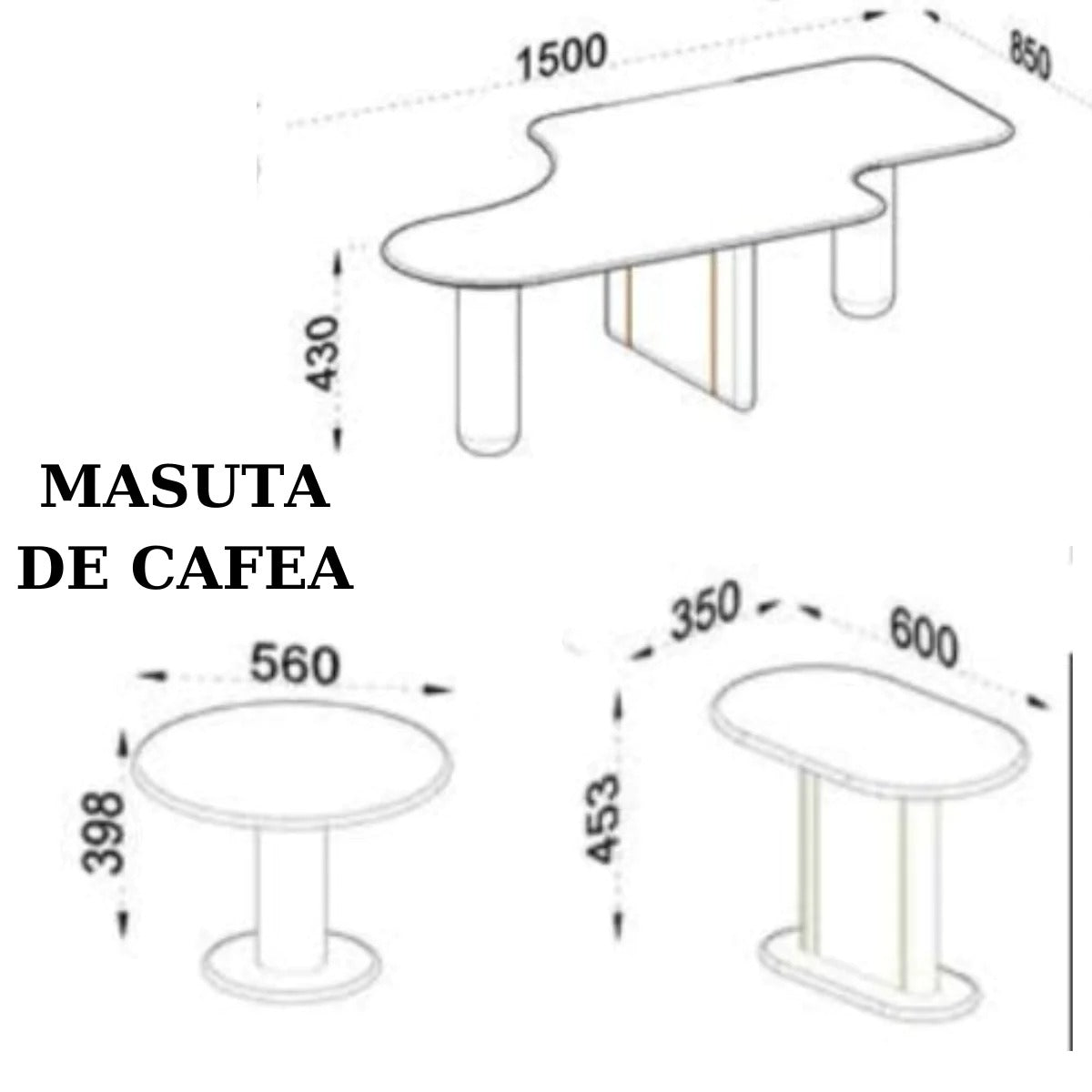 Set Masute De Cafea De Lux, MONDO