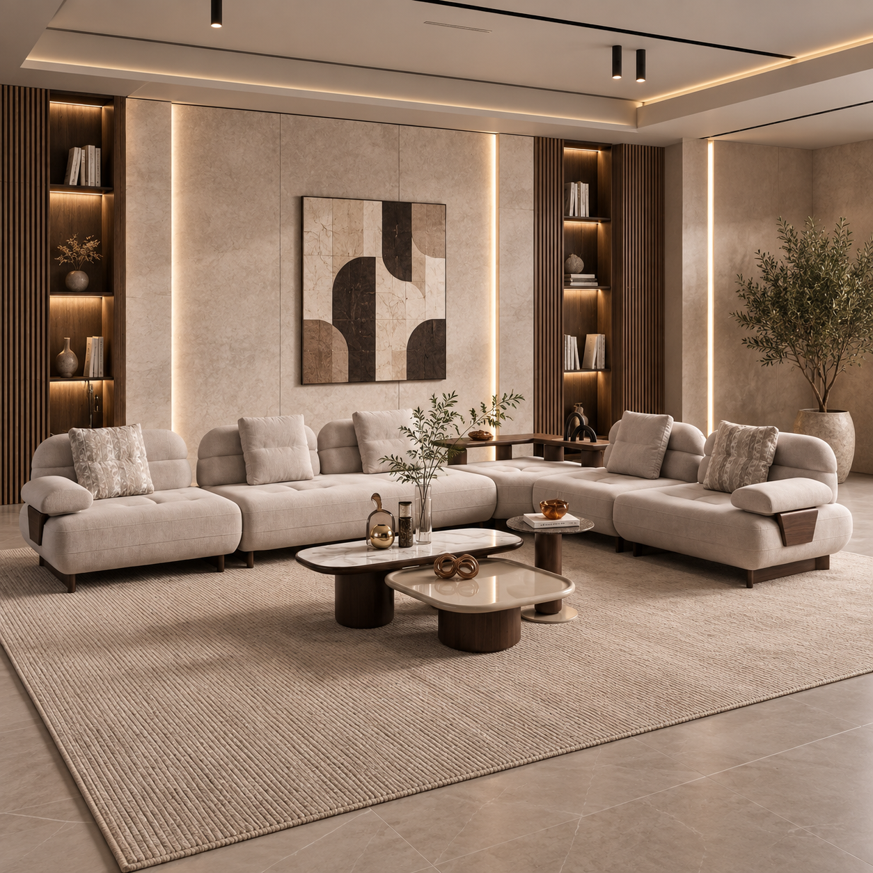 Colțar Modular Boffi – Design Modern, Configurabil în Diverse Stofe și Culori