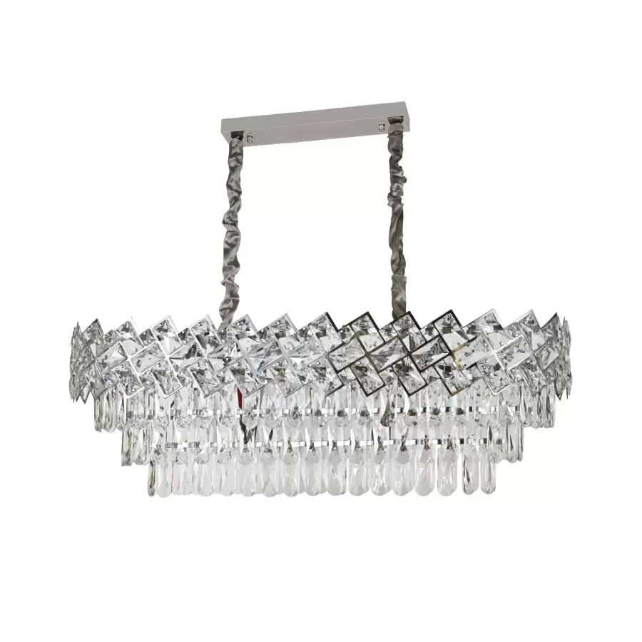 Candelabru Cristal Ale Argintiu