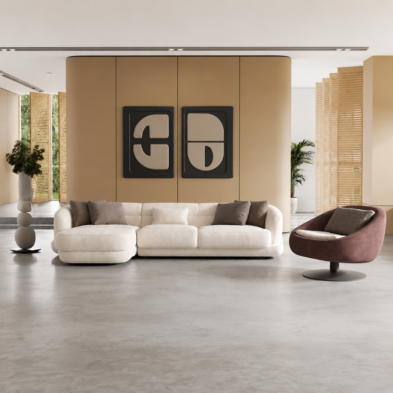 Colțar Conte & Fotoliu Rotativ – Eleganță modernă și confort premium