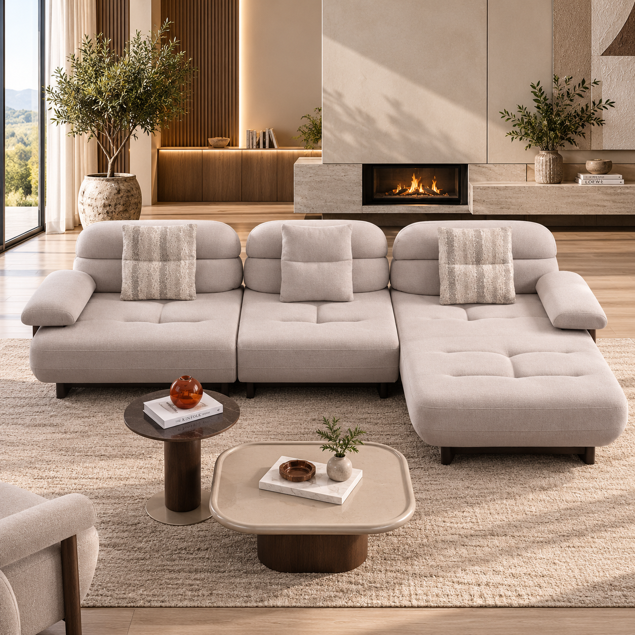 Colțar Modular Boffi – Design Modern, Configurabil în Diverse Stofe și Culori