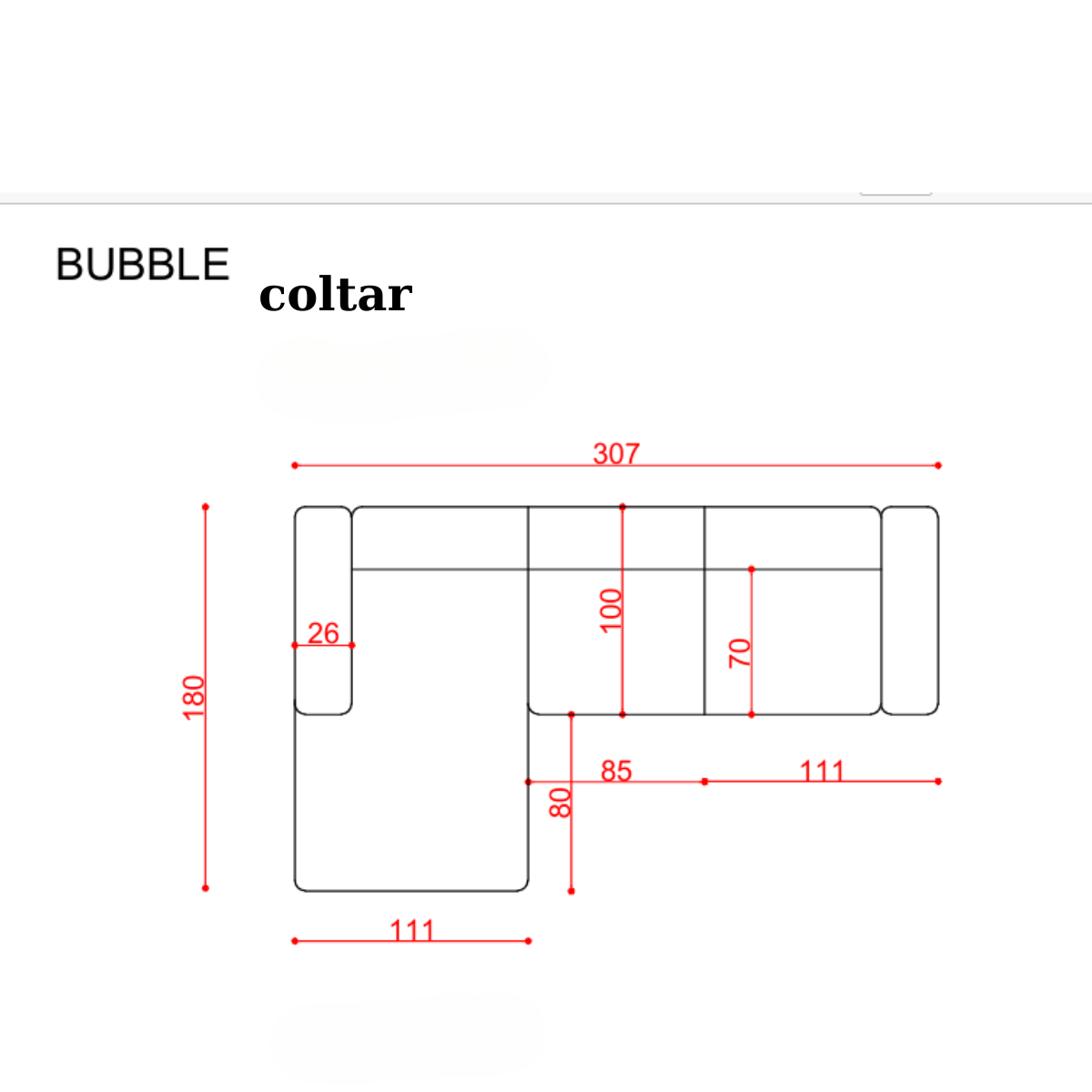 Coltar modular Bubble Evi