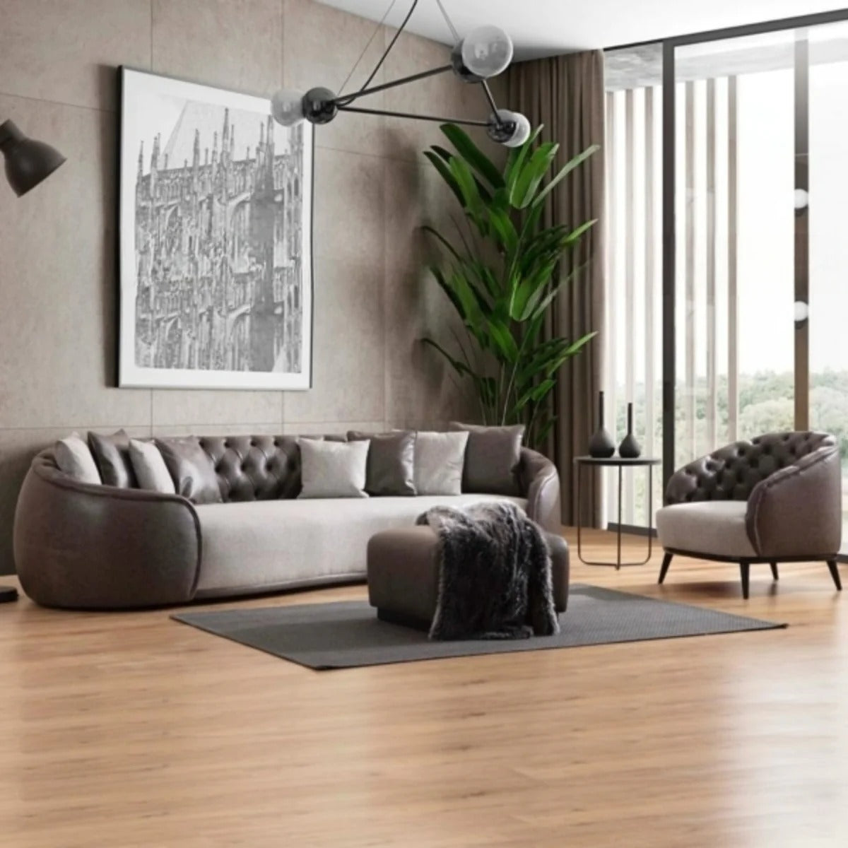 Canapea Modernă De Lux Round